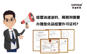 經(jīng)營油漆涂料、稀釋劑需要辦理?；方?jīng)營許可證嗎？